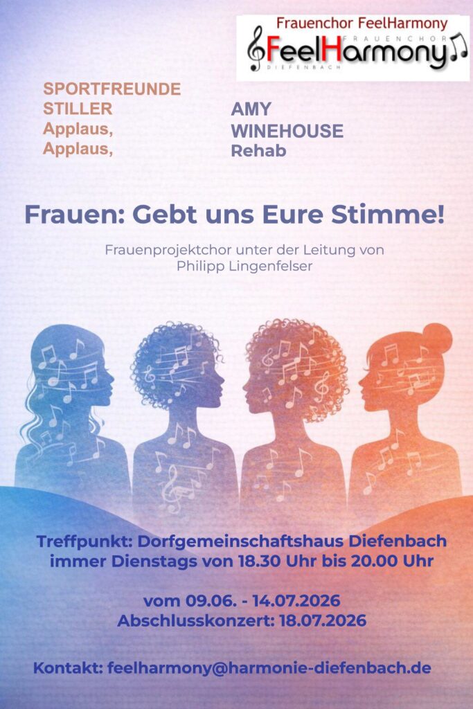 Werbeplakat für einen Frauenprojektchor